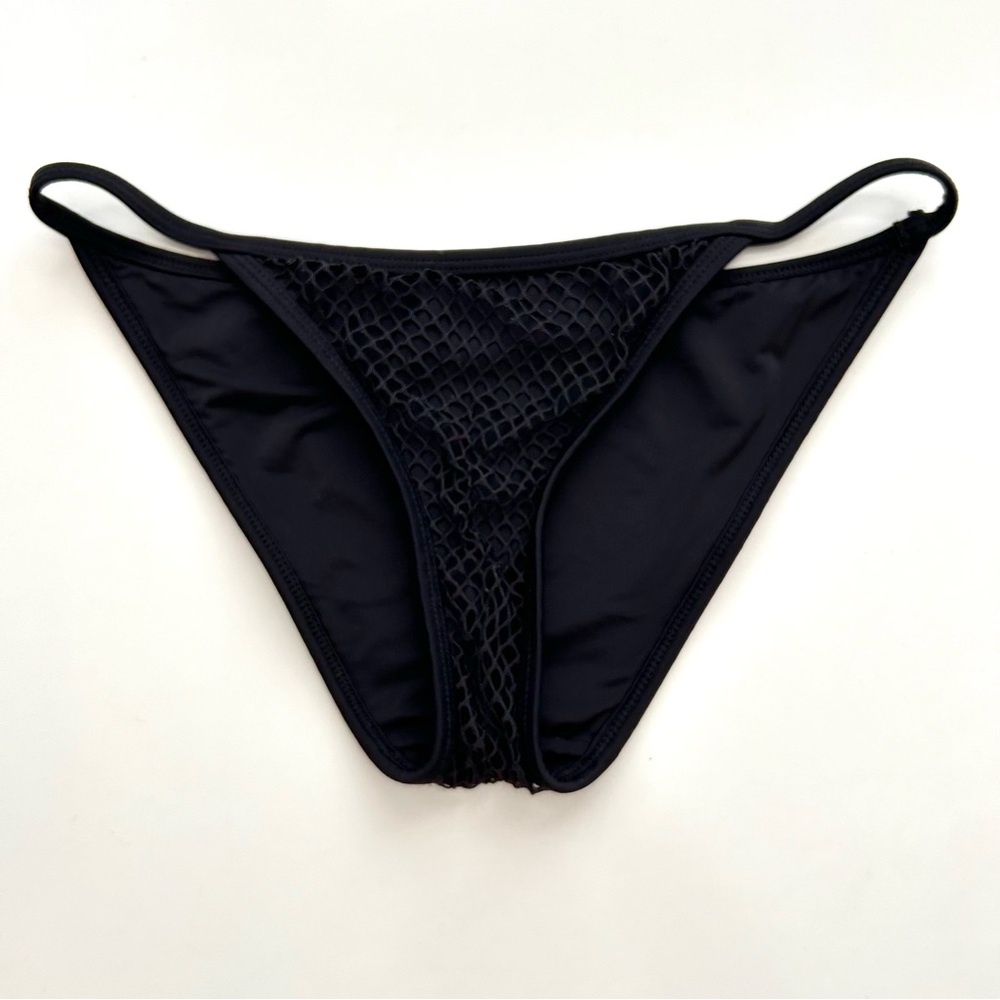 Corpo Bonito Women’s Black Fish Net Bikini Bottom Swimsuit